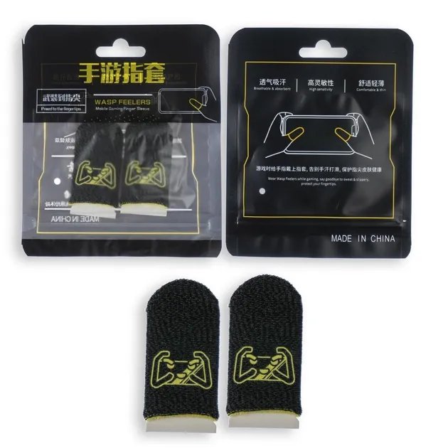 Игровые напальчники Mybuttons Classic Fiber черные для игр на телефоне pubg cod mobile пубг пабг 2 пары
