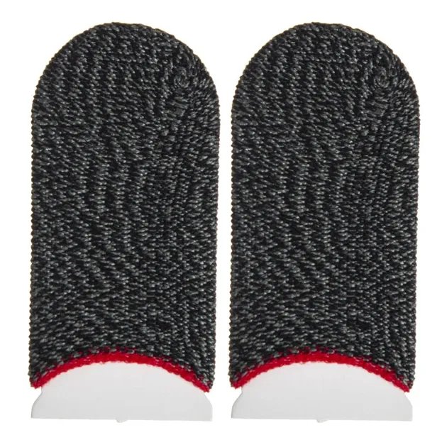 Ігрові напальчники Grey Fiber чорно червоні еластична легка версія 4 шт для гри на телефоні pubg standoff 2