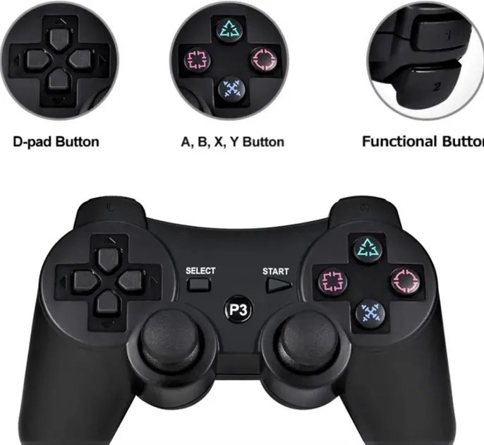 Джойстик беспроводной PS3 DoubleShock 3 Черный