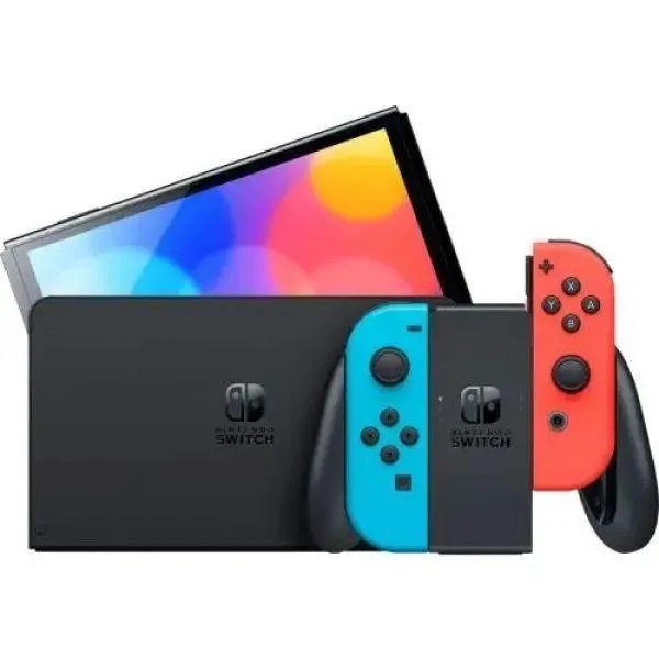 Nintendo Switch (OLED model) Neon Blue-Red + Игра Mortal Kombat 1 (русская версия)
