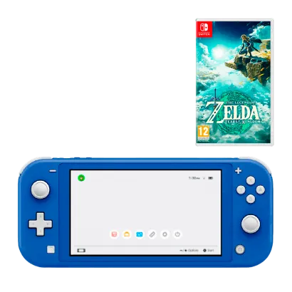 Набор Консоль Nintendo Switch Lite 32GB (045496453404) Blue + Игра The Legend of Zelda: Tears of the Kingdom Русская Озвучка