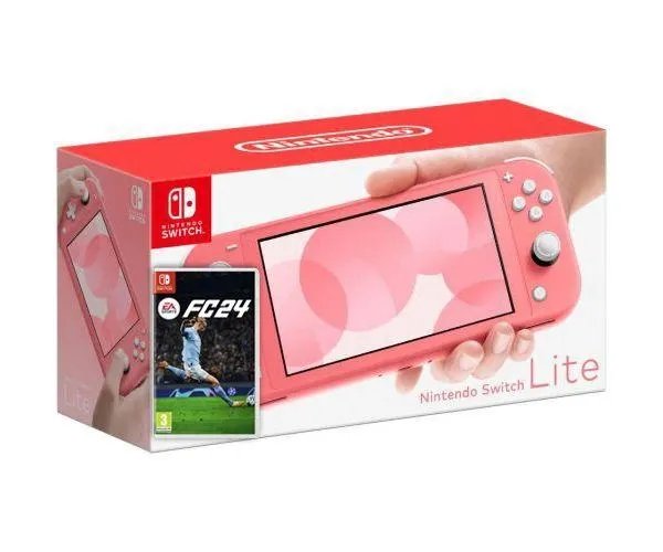 Nintendo Switch Lite Coral + Игра EA SPORTS FC 24 (русская версия)