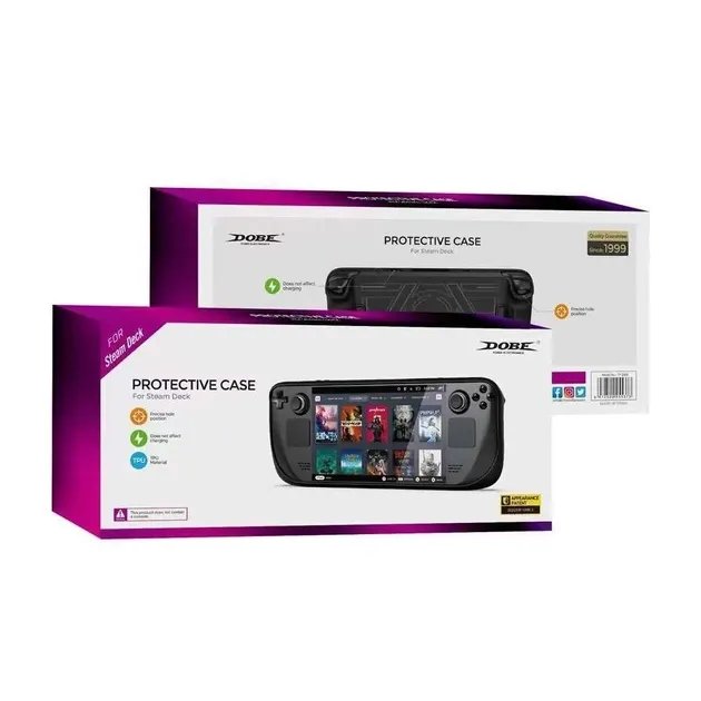 Защитный черный чехол-кейс DOBE для консоли-приставки / портативного игрового компьютера Valve Steam Deck