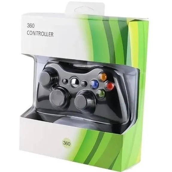 Джойстик проводной для Xbox 360 и ПК проводной USB геймпад для икс бокс 360 Черный