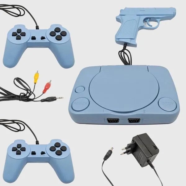 Портативная игровая консоль Puls FunGame FS1 ретро приставка Wireless 2 джойстика, пистолет/ 9999 встроенных игр