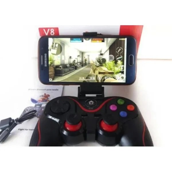 Bluetooth геймпад, джойстик Game G-V8pro, игровой контроллер, для ПК, PS3, SmartTV, Android, iOS, Black (74039-AV) TRG-190729