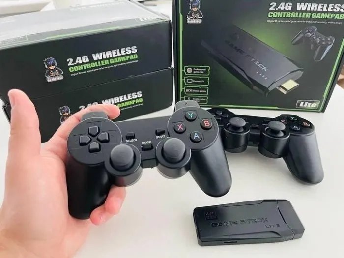 Игровая приставка беспроводная LITE GREEN HDMI 3535 игр Dendy, Sega, Аркадные игры, Game Boy, Nintendo, Atari, PlayStation 1