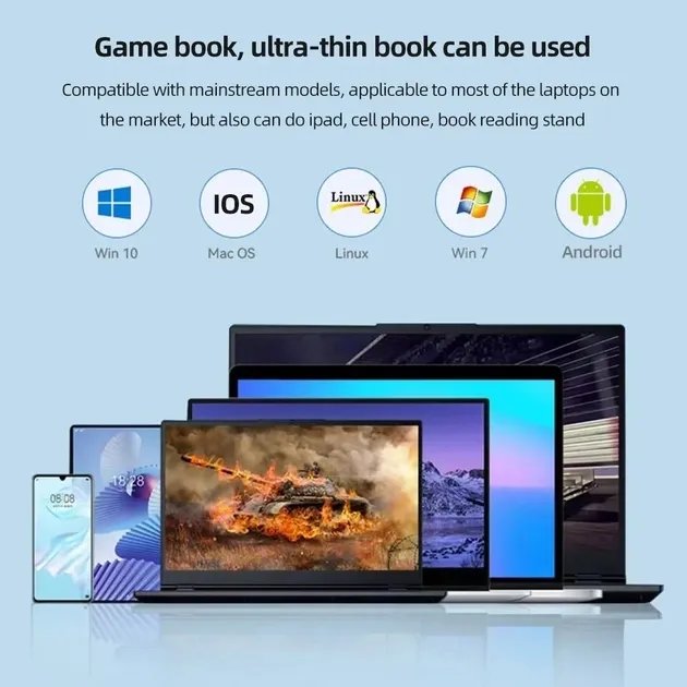 Док-станція 9в1 для Steam Deck|iPad|Android (HDMI 4K/Ethernet/ 3хUSB 3.0/ USB-C 100W/3.5мм/SD/TF)