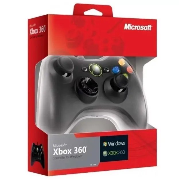 Проводной джойстик геймпад XBOX 360 для ПК (Черный)