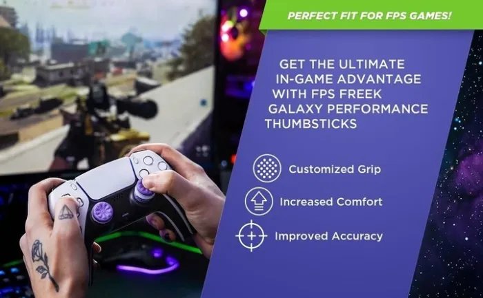 Накладки на стики KontrolFreek® Galaxy (Purple) для Sony DualShock PS4 / DualSense PS5
