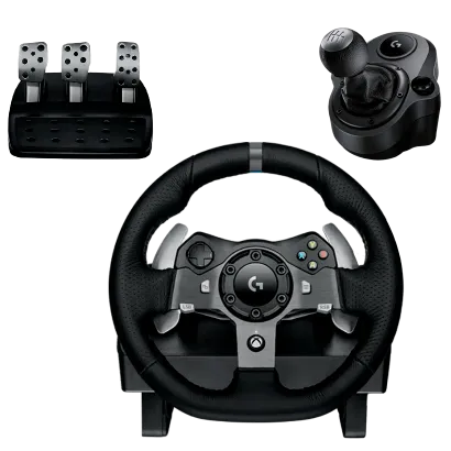 Набор Руль Проводной Logitech Xbox Series G920 Driving Force Racing Wheel (941-000123) Black + Рычаг Переключения Передач PlayStation 4 5 Xbox Driving Force Shifter