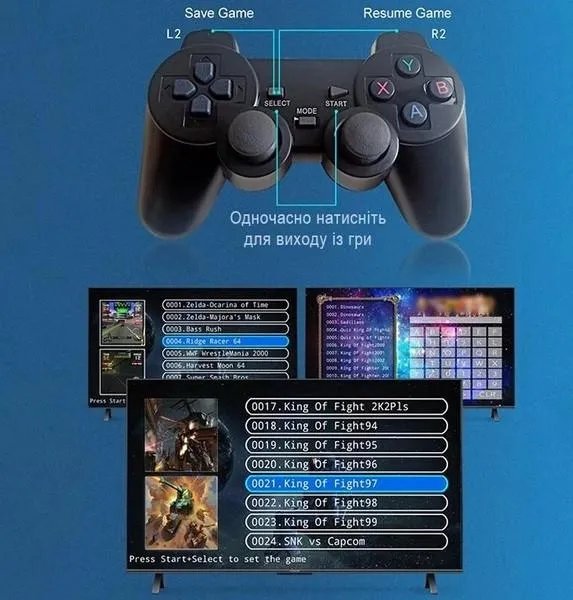 Приставка игровая к телевизору X8 4K Android TV беспроводные джойстики