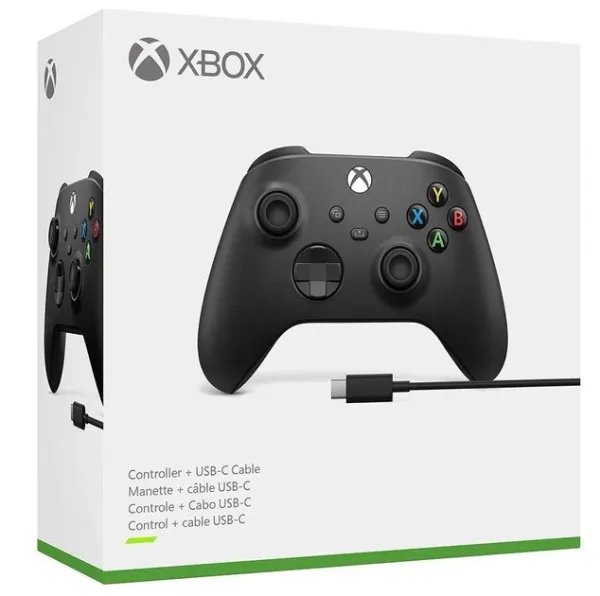 Геймпад беспроводной Microsoft Xbox Series Carbon Black + Кабель USB TYPE-C