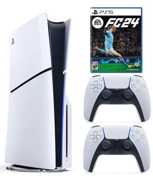 Приставка PS5 Slim с Blu-Ray приводом + доп джойстик + EA SPORTS FC 24