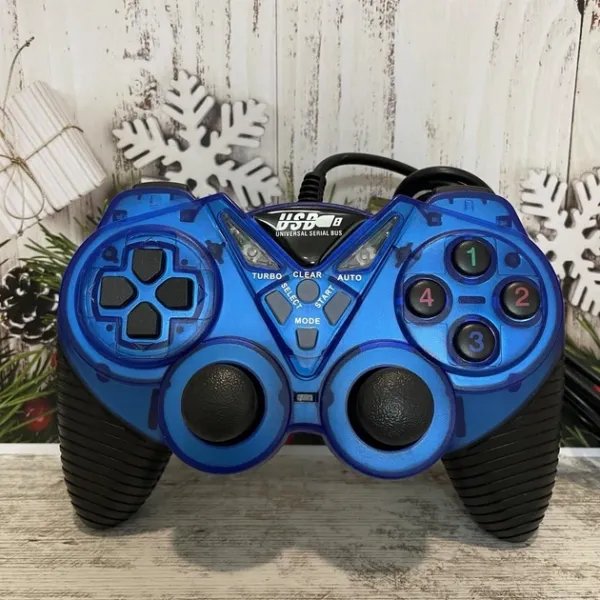 Джойстик PC проводной для компьютера DJ-908 Синий
