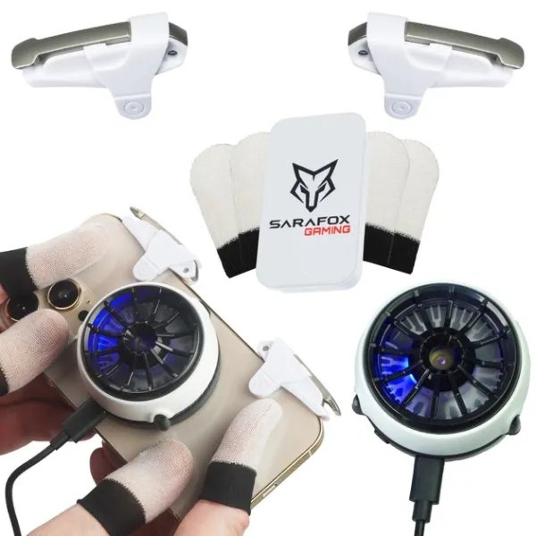 Комплект 8в1 для телефона триггеры King охлаждение магнитный кулер MEMO CX03 с Пельтье Напальчники кейс