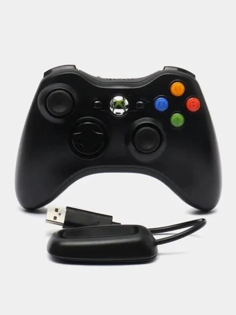 Джойстик беспроводной игровой геймпад для приставки Xbox 360 и ПК Controller ODI Черный