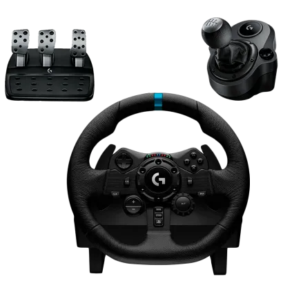 Набор Руль Проводной Logitech PlayStation 4 G923 (941-000149) Black + Рычаг Переключения Передач 5 Xbox Driving Force Shifter