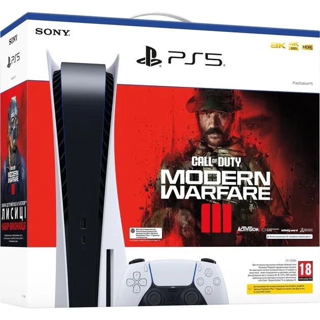 Игровая приставка Sony PlayStation PS5 825GB Blu Ray + Call of Duty Modern Warfare III Bundle (1000041971)