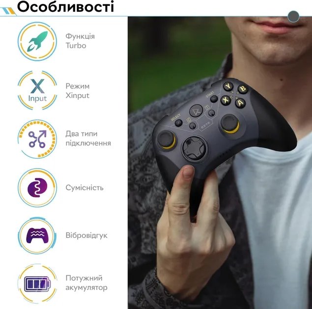 Беспроводной геймпад RZTK GamePad BT5.0 PC/iOS/Android/PS3/PS4 Grey