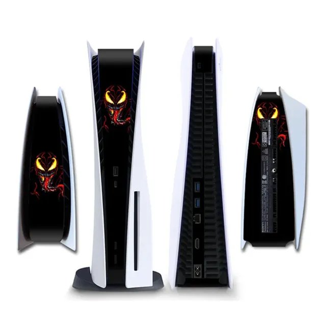 Виниловая наклейка для Sony PlayStation PS5 Venom black yellow eyes