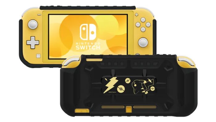 Чехол Силиконовый Nintendo Switch Lite Hybrid System Armor Pokemon Pikachu Black