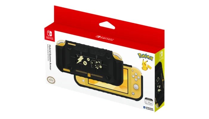 Чехол Силиконовый Nintendo Switch Lite Hybrid System Armor Pokemon Pikachu Black