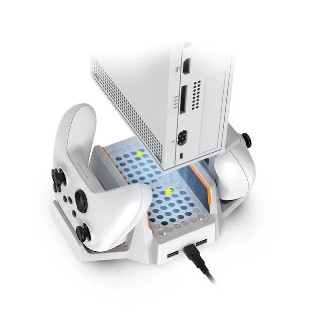 Мультифункциональная охлаждающая зарядная подставка DOBE TYX-0663 для Xbox Series S с подсветкой белая (74896131)