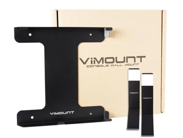 Крепление на стену ViMount PlayStation 4 PS4 SLIM + 2шт держателей для геймпадов Dualshock 4 черный