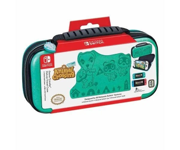 Чехол Deluxe Travel Case (Animal Crossing All Green) (Nintendo Switch, Switch Lite, Switch OLED model)