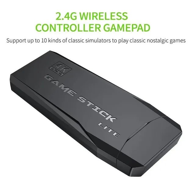 Игровая приставка Game Stick Lite 64 Gb для ТВ,4k Ultra HD, 2 геймпада 10000+игр PS1, Sega Play Station1 g-116
