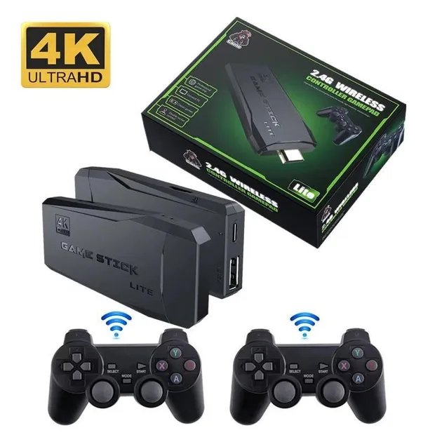 Игровая приставка Game Stick Lite 64 Gb для ТВ,4k Ultra HD, 2 геймпада 10000+игр PS1, Sega Play Station1 g-116