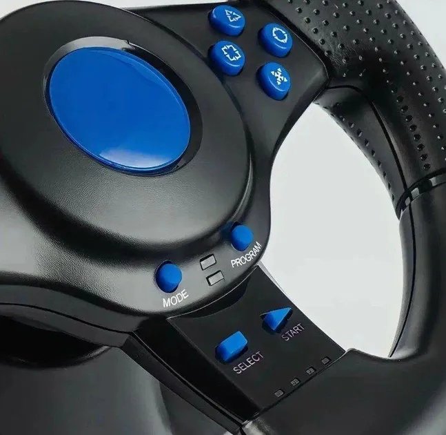 Руль игровой вибрационный с педалями Voltronic GTV7 для Switch/Xbox One/Xbox 360/PS4/PS2/PS3/PC