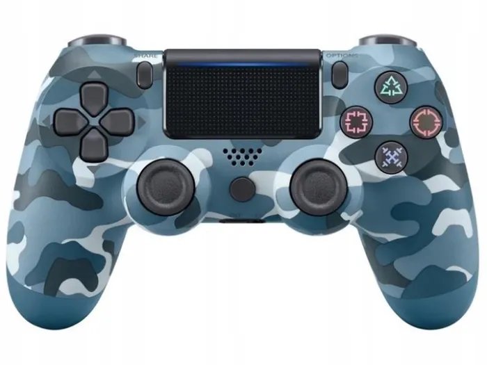 Беспроводной джойстик - геймпад для PS4 DoubleShock c полным функционалом (Синий Камуфляж)