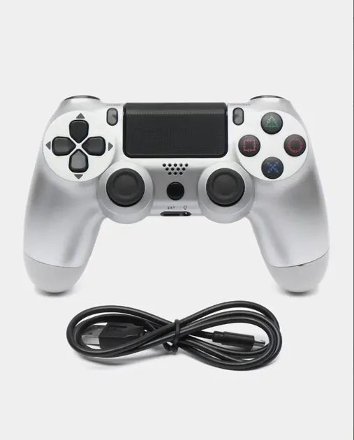 Беспроводной джойстик - геймпад для PS4 DoubleShock c полным функционалом (Серебро)