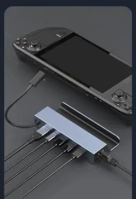 Металлическая док-станция 6 в 1 для Steam Deck / OLED, Asus Rog Ally, PD, RJ45, USB2.0, 4K HD Type C