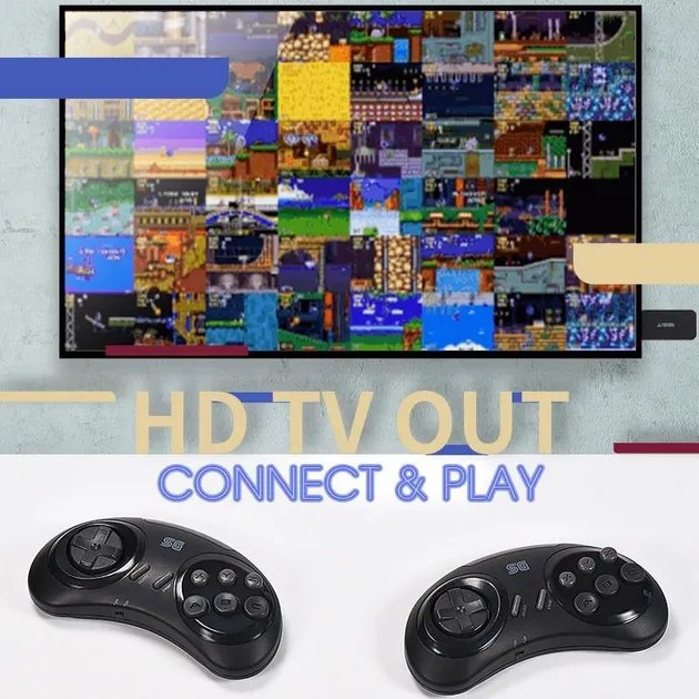 Беспроводная игровая консоль приставка SEGA Y2 SG на 1800 игр 16 бит и больше 1000 игр 8 бит DataFrog