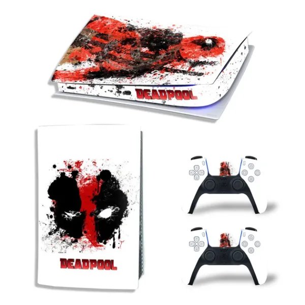 Виниловая наклейка для Sony PlayStation PS5 Deadpool Blot 360