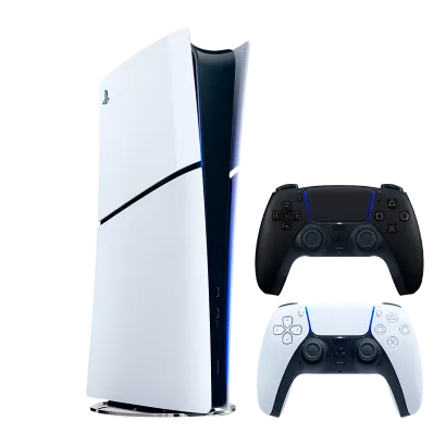 Набор Консоль Sony PlayStation 5 Slim Digital Edition 1TB (0000005932) White + Геймпад Беспроводной DualSense Midnight Black