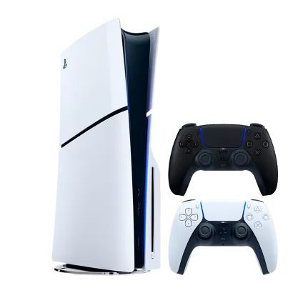 Набор Консоль Sony PlayStation 5 Slim Blu-ray 1TB (96989) White + Геймпад Беспроводной DualSense Midnight Black