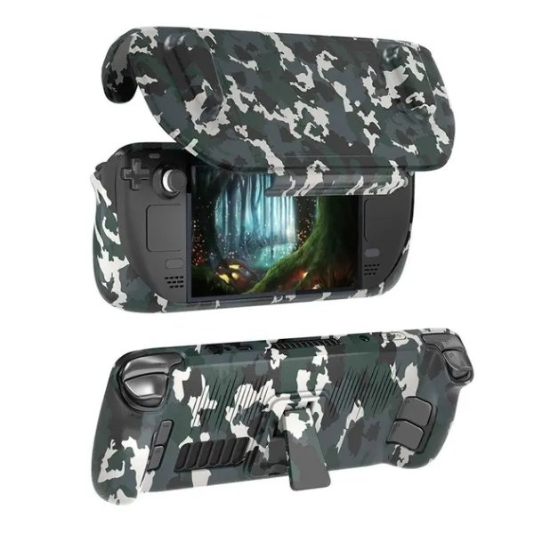 Портативный пластиковый защитный чехол с крышкой для Steam Deck Green