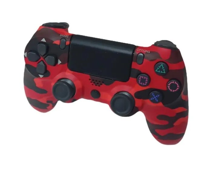 Беспроводной джойстик для PS4 камуфляж Красный Пластик