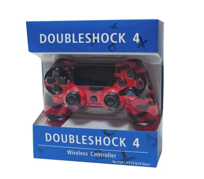 Беспроводной джойстик для PS4 камуфляж Красный Пластик