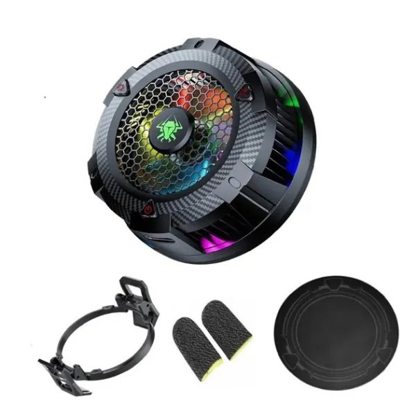 Магнитный-зажимный 2в1 полупроводниковый радиатор-вентилятор (кулер) для смартфона активное охлаждение Plextone EX1 PRO