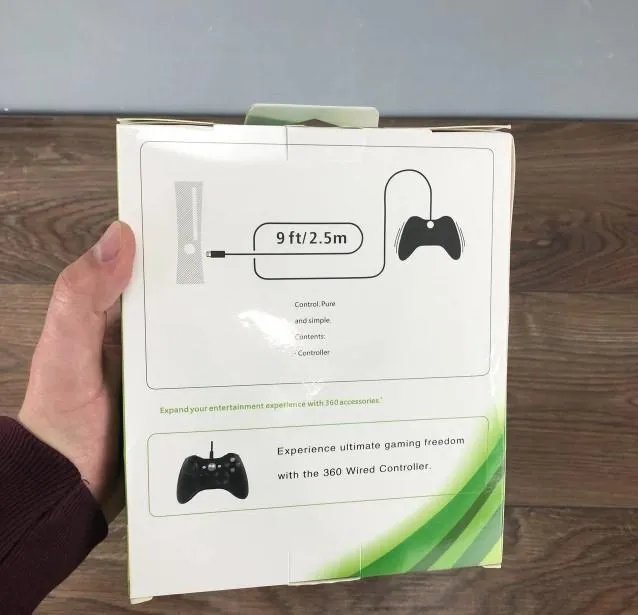 Джойстик проводной для Xbox 360 и ПК проводной манипулятор USB геймпад для хбокс 360 Черный