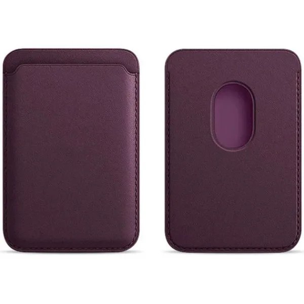 Кардхолдер Leather Wallet with Double Magnetic Темно-фиолетовый - 00000064974_3