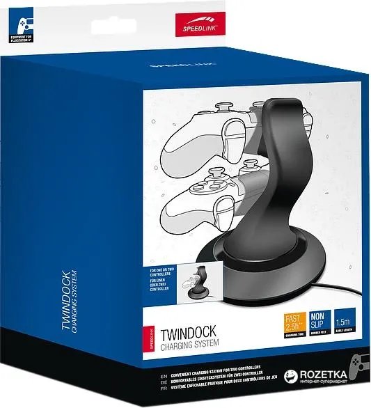 Зарядная станция SPEEDLINK TWINDOCK Charging System для PS4 Black (SL-4511-BK)